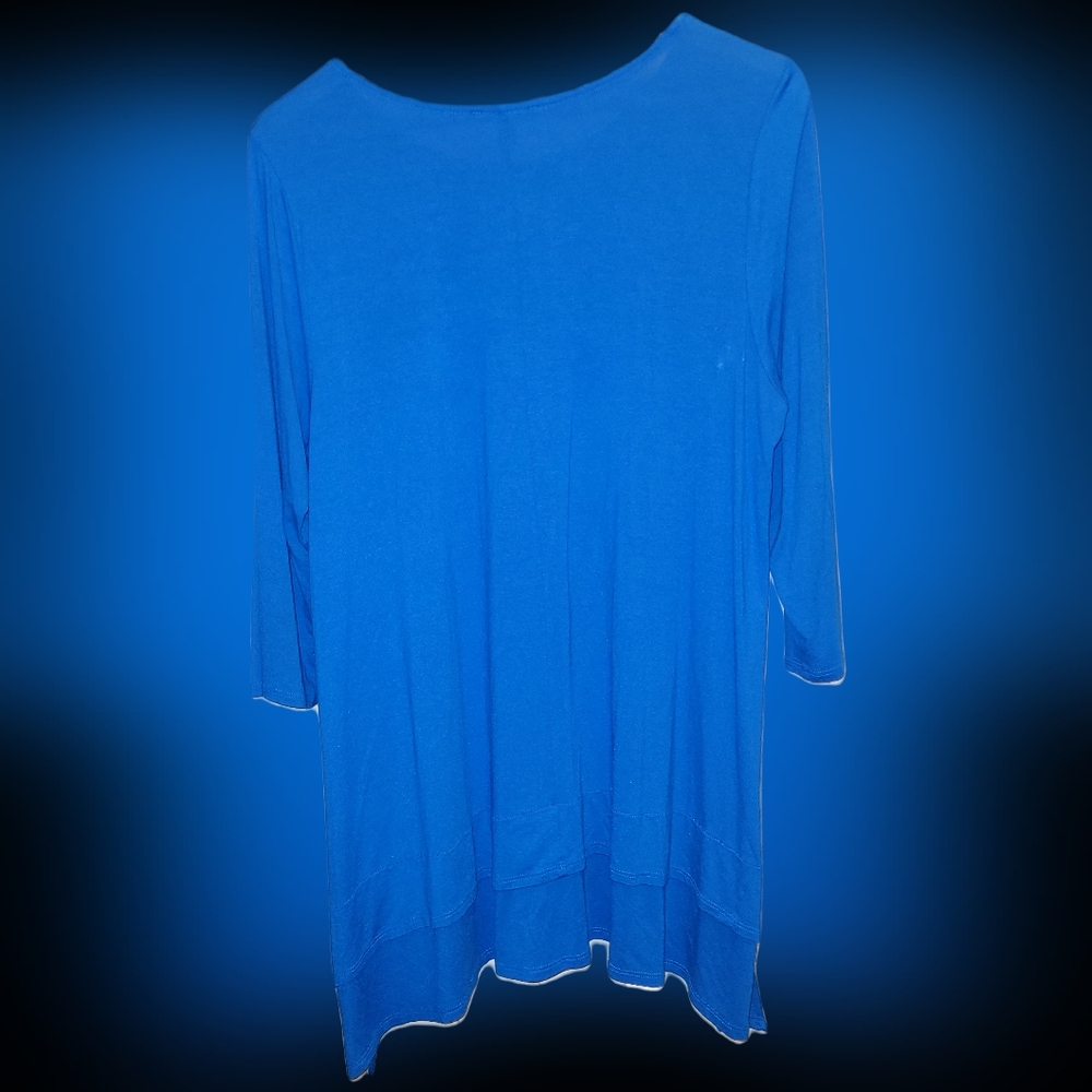 Eileen Fisher women's blue blouse large